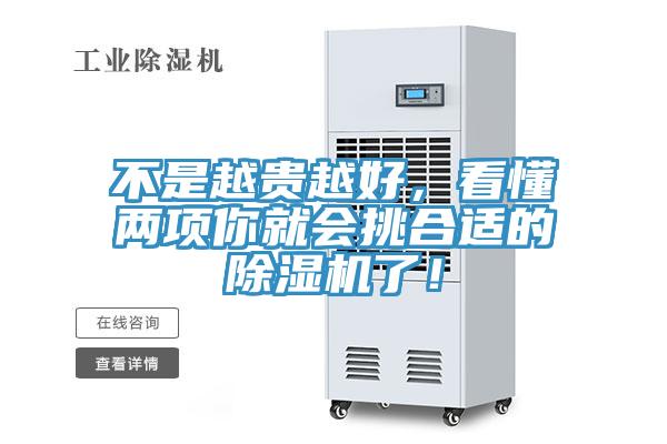 不是越貴越好，看懂兩項你就會挑合適的除濕機了！