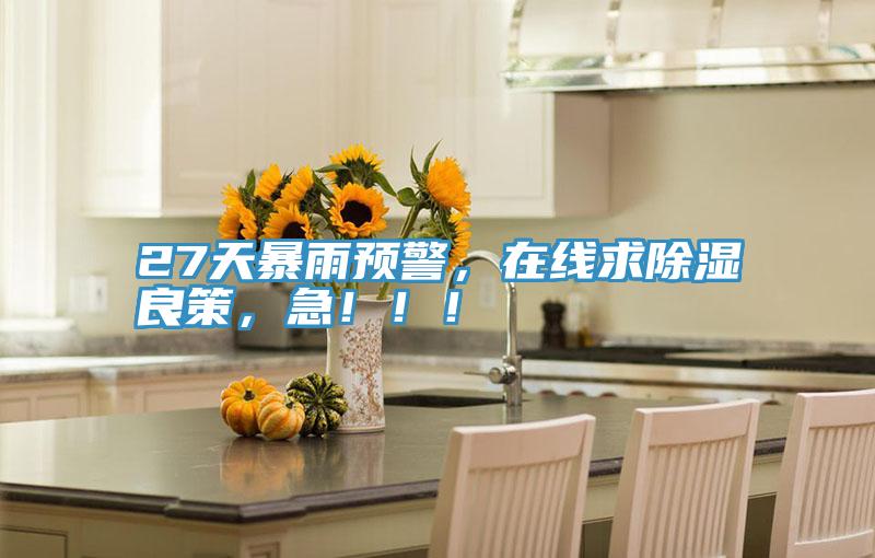 27天暴雨預(yù)警，在線求除濕良策，急?。?！