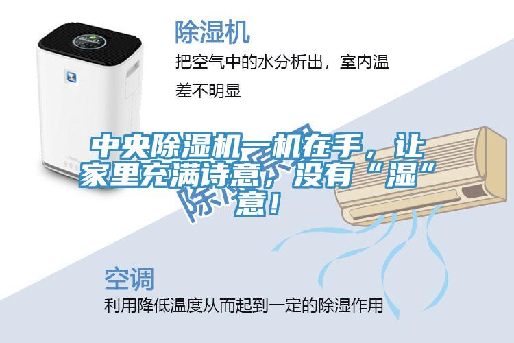 中央除濕機一機在手，讓家里充滿詩意，沒有“濕”意！