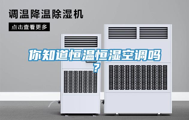 你知道恒溫恒濕空調(diào)嗎？