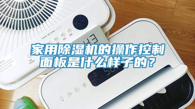 家用除濕機的操作控制面板是什么樣子的？