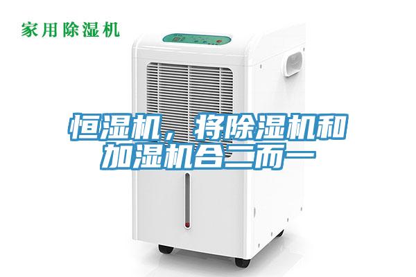 恒濕機，將除濕機和加濕機合二而一