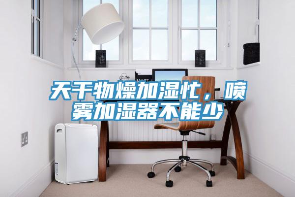 天干物燥加濕忙，噴霧加濕器不能少