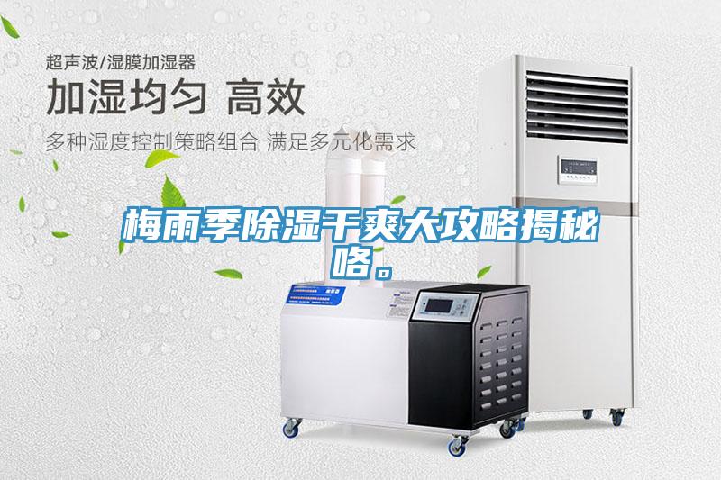 梅雨季除濕干爽大攻略揭秘咯。