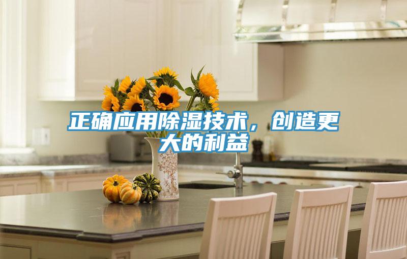 正確應(yīng)用除濕技術(shù)，創(chuàng)造更大的利益