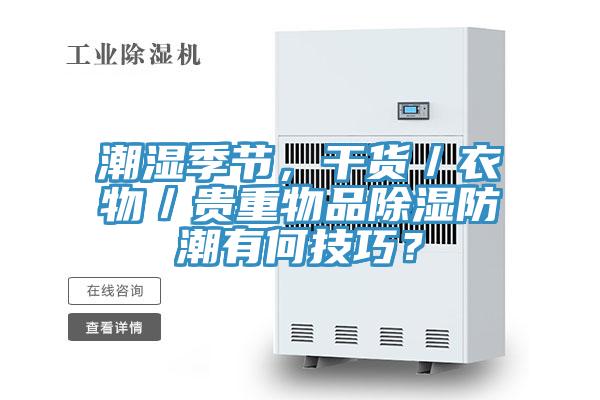 潮濕季節(jié)，干貨／衣物／貴重物品除濕防潮有何技巧？