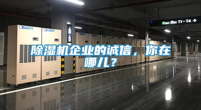 除濕機(jī)企業(yè)的誠信，你在哪兒？
