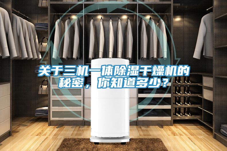 關(guān)于三機一體除濕干燥機的秘密，你知道多少？
