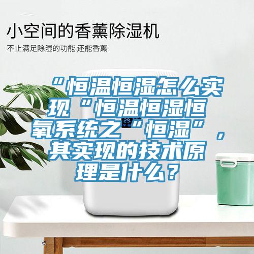 “恒溫恒濕怎么實(shí)現(xiàn)“恒溫恒濕恒氧系統(tǒng)之“恒濕”，其實(shí)現(xiàn)的技術(shù)原理是什么？