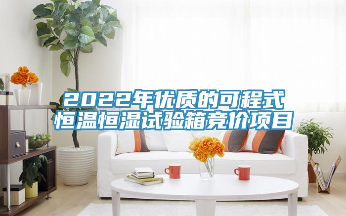 2022年優(yōu)質(zhì)的可程式恒溫恒濕試驗(yàn)箱競價項(xiàng)目