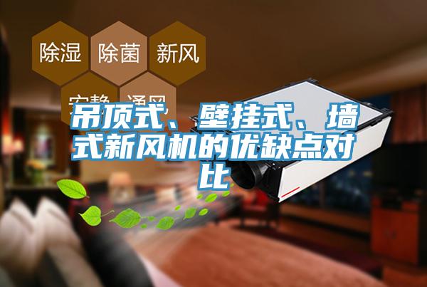 吊頂式、壁掛式、墻式新風(fēng)機(jī)的優(yōu)缺點(diǎn)對(duì)比