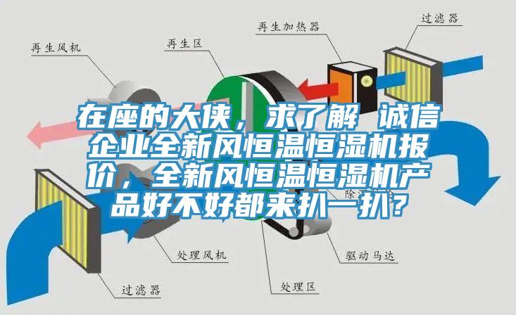 在座的大俠，求了解 誠信企業(yè)全新風恒溫恒濕機報價，全新風恒溫恒濕機產品好不好都來扒一扒？