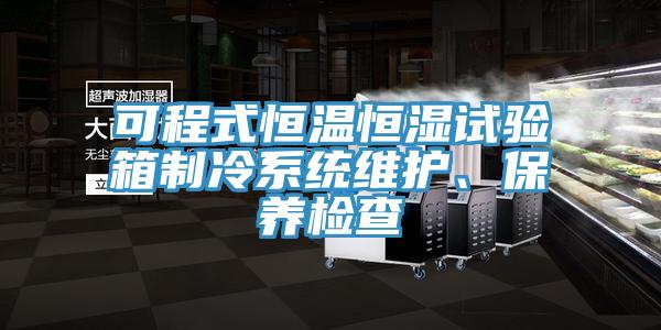 可程式恒溫恒濕試驗箱制冷系統(tǒng)維護、保養(yǎng)檢查