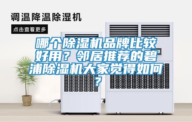 哪個除濕機品牌比較好用？鄰居推薦的碧浦除濕機大家覺得如何？