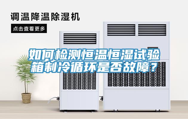 如何檢測(cè)恒溫恒濕試驗(yàn)箱制冷循環(huán)是否故障？