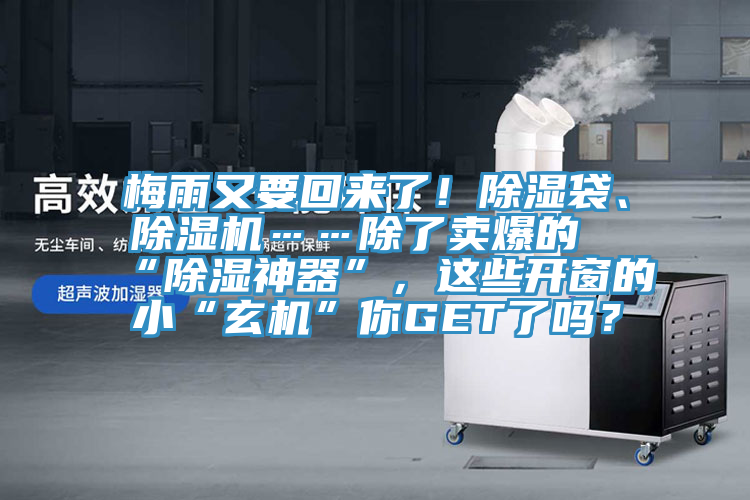 梅雨又要回來了！除濕袋、除濕機(jī)……除了賣爆的“除濕神器”，這些開窗的小“玄機(jī)”你GET了嗎？