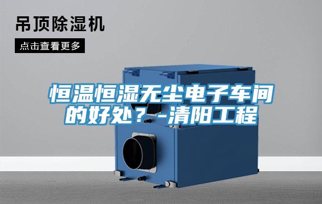 恒溫恒濕無塵電子車間的好處？-清陽工程