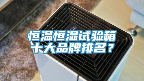 恒溫恒濕試驗(yàn)箱十大品牌排名？