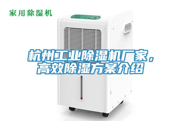 杭州工業(yè)除濕機廠家，高效除濕方案介紹
