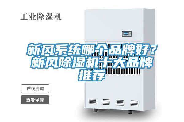 新風系統(tǒng)哪個品牌好？新風除濕機十大品牌推薦