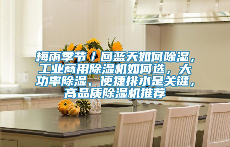 梅雨季節(jié)／回藍(lán)天如何除濕，工業(yè)商用除濕機(jī)如何選，大功率除濕、便捷排水是關(guān)鍵，高品質(zhì)除濕機(jī)推薦