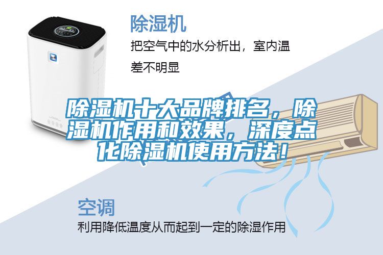 除濕機十大品牌排名，除濕機作用和效果，深度點化除濕機使用方法！