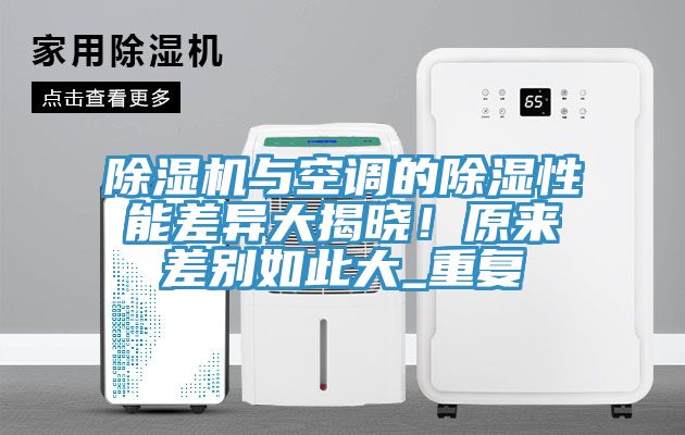除濕機(jī)與空調(diào)的除濕性能差異大揭曉！原來(lái)差別如此大_重復(fù)