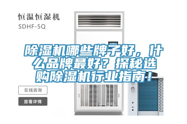 除濕機(jī)哪些牌子好，什么品牌最好？探秘選購(gòu)除濕機(jī)行業(yè)指南！